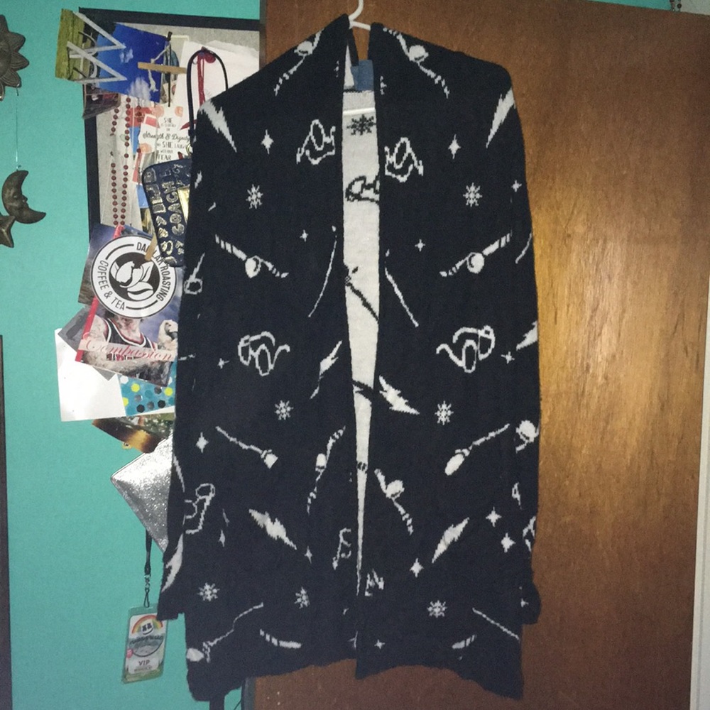 Harry Potter Black and White Hooded Sweater